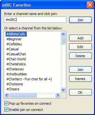mIRC Favorites Folder